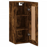 vidaXL Wandkast 34,5x34x90 cm bewerkt hout hoogglans wit