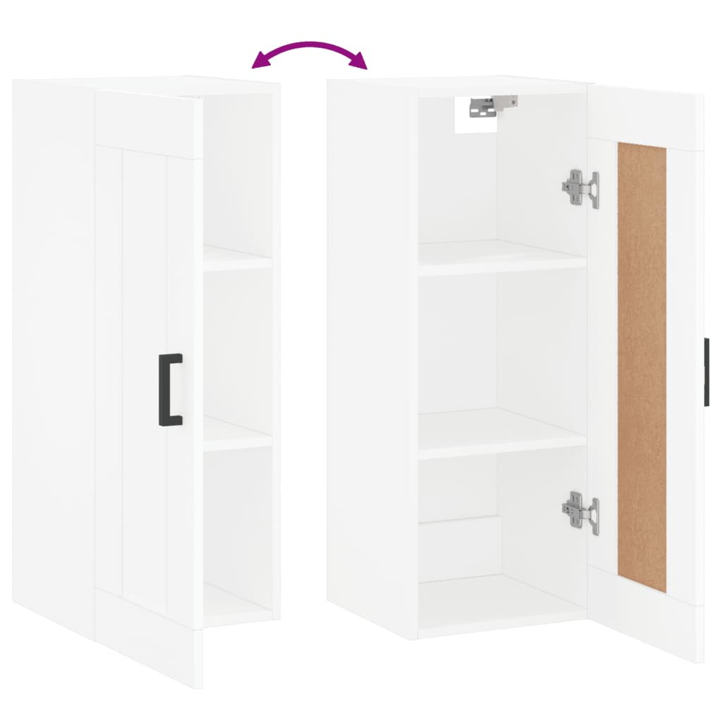 vidaXL Wall cabinet 34.5x34x90 cm engineered wood white