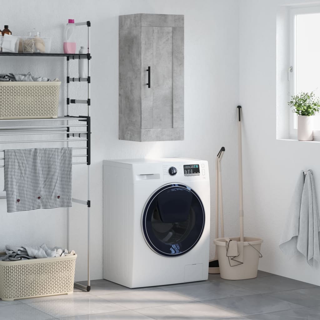 vidaXL Wall cabinet 34.5x34x90 cm engineered wood concrete grey