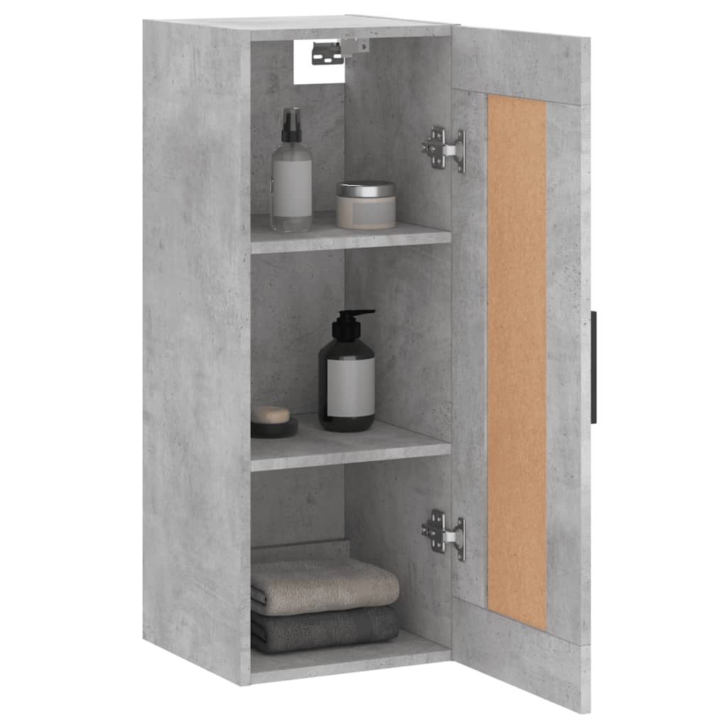 vidaXL Wall cabinet 34.5x34x90 cm engineered wood concrete grey