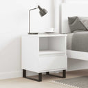 vidaXL Bedside Cabinet with Drawer Black Oak 40x35x50 cm Engineered Wood