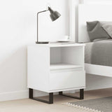 vidaXL Bedside Cabinet with Drawer Black Oak 40x35x50 cm Engineered Wood