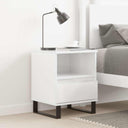 vidaXL Bedside Cabinet with Drawer Black Oak 40x35x50 cm Engineered Wood