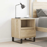 vidaXL Bedside Cabinet with Drawer Black Oak 40x35x50 cm Engineered Wood