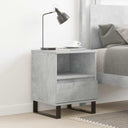 vidaXL Bedside Cabinet with Drawer Black Oak 40x35x50 cm Engineered Wood