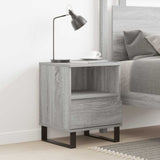 vidaXL Bedside Cabinet with Drawer Black Oak 40x35x50 cm Engineered Wood