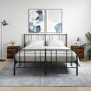vidaXL Bedkast met lade Zwart Eiken 40 x 35 x 50 cm Bewerkt hout