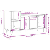 vidaXL Tv-meubel 100x35x55 cm bewerkt hout wit