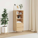 vidaXL Hoge kast 40x36x110 cm bewerkt hout wit