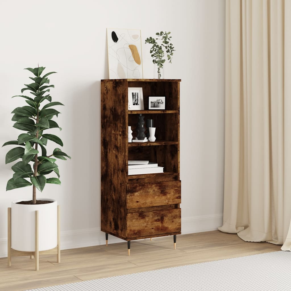 vidaXL Hoge kast 40x36x110 cm bewerkt hout wit
