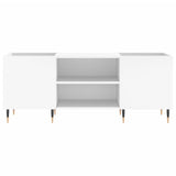 vidaXL Platenkast 121x38x48 cm bewerkt hout wit