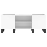 vidaXL Platenkast 121x38x48 cm bewerkt hout wit
