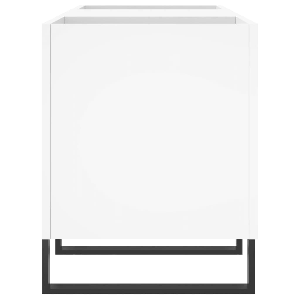vidaXL Platenkast 121x38x48 cm bewerkt hout wit