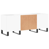 vidaXL Platenkast 121x38x48 cm bewerkt hout wit