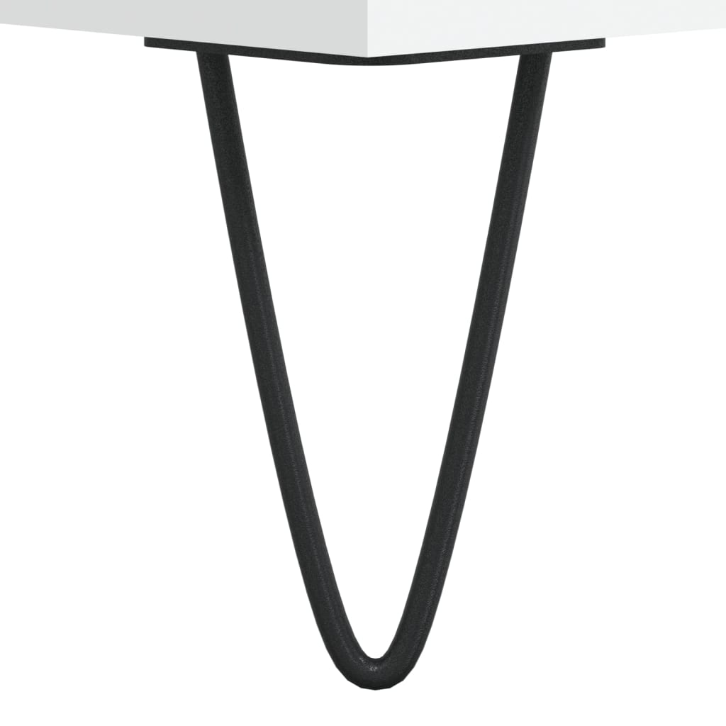 vidaXL Platenkast 74,5x38x48 cm bewerkt hout wit