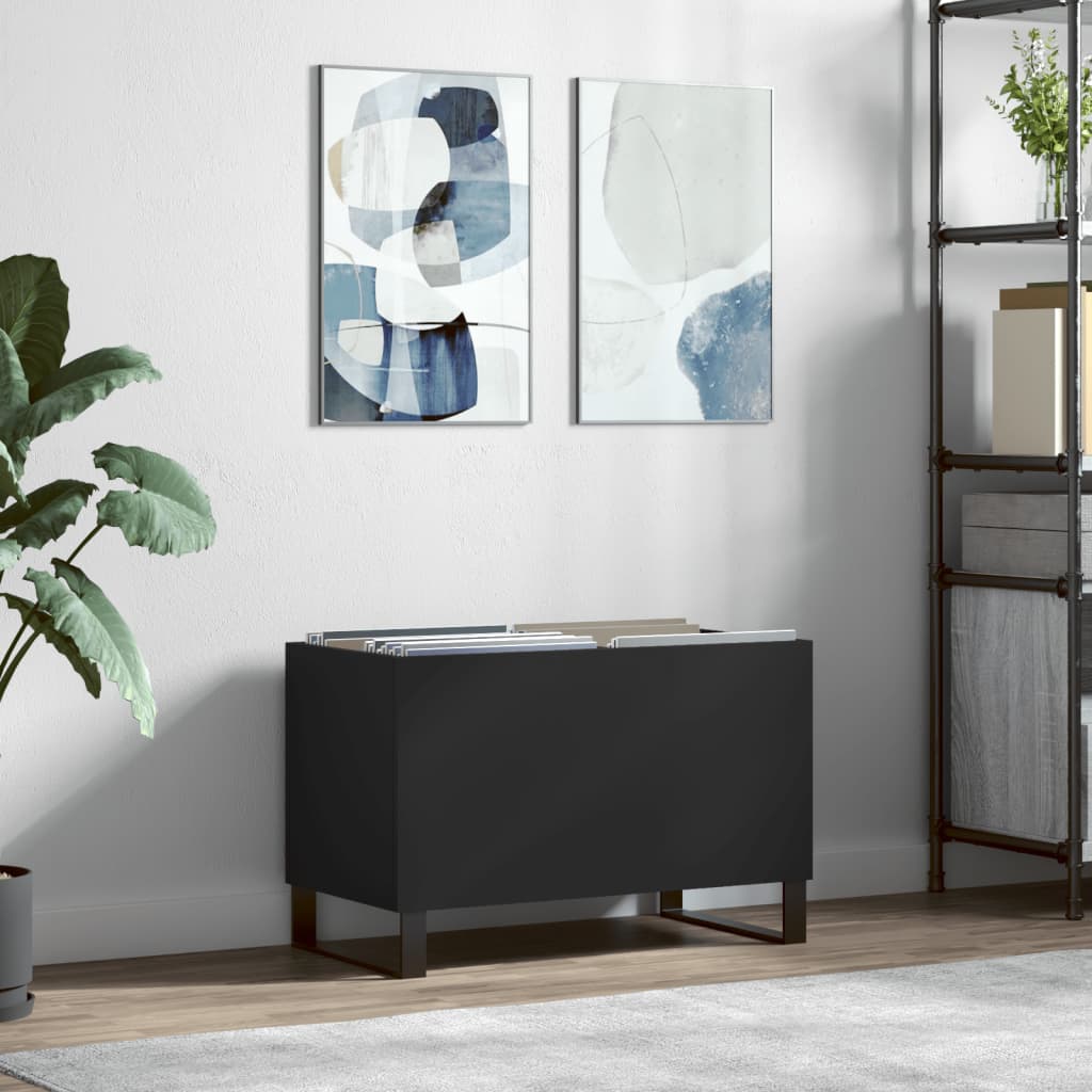 vidaXL Platenkast 74,5x38x48 cm bewerkt hout wit