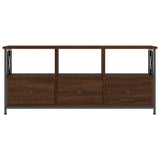 vidaXL TV cabinet 102x33x45 cm engineered wood and iron black