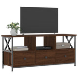 vidaXL TV cabinet 102x33x45 cm engineered wood and iron black