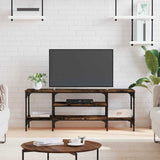 vidaXL Tv-meubel 100x33x45 cm bewerkt hout en ijzer sonoma eikenkleur