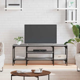 vidaXL Tv-meubel 100x33x45 cm bewerkt hout en ijzer sonoma eikenkleur