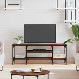 vidaXL Tv-meubel 100x33x45 cm bewerkt hout en ijzer sonoma eikenkleur