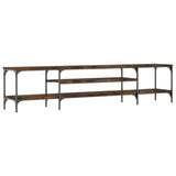 vidaXL Tv-meubel 100x33x45 cm bewerkt hout en ijzer sonoma eikenkleur