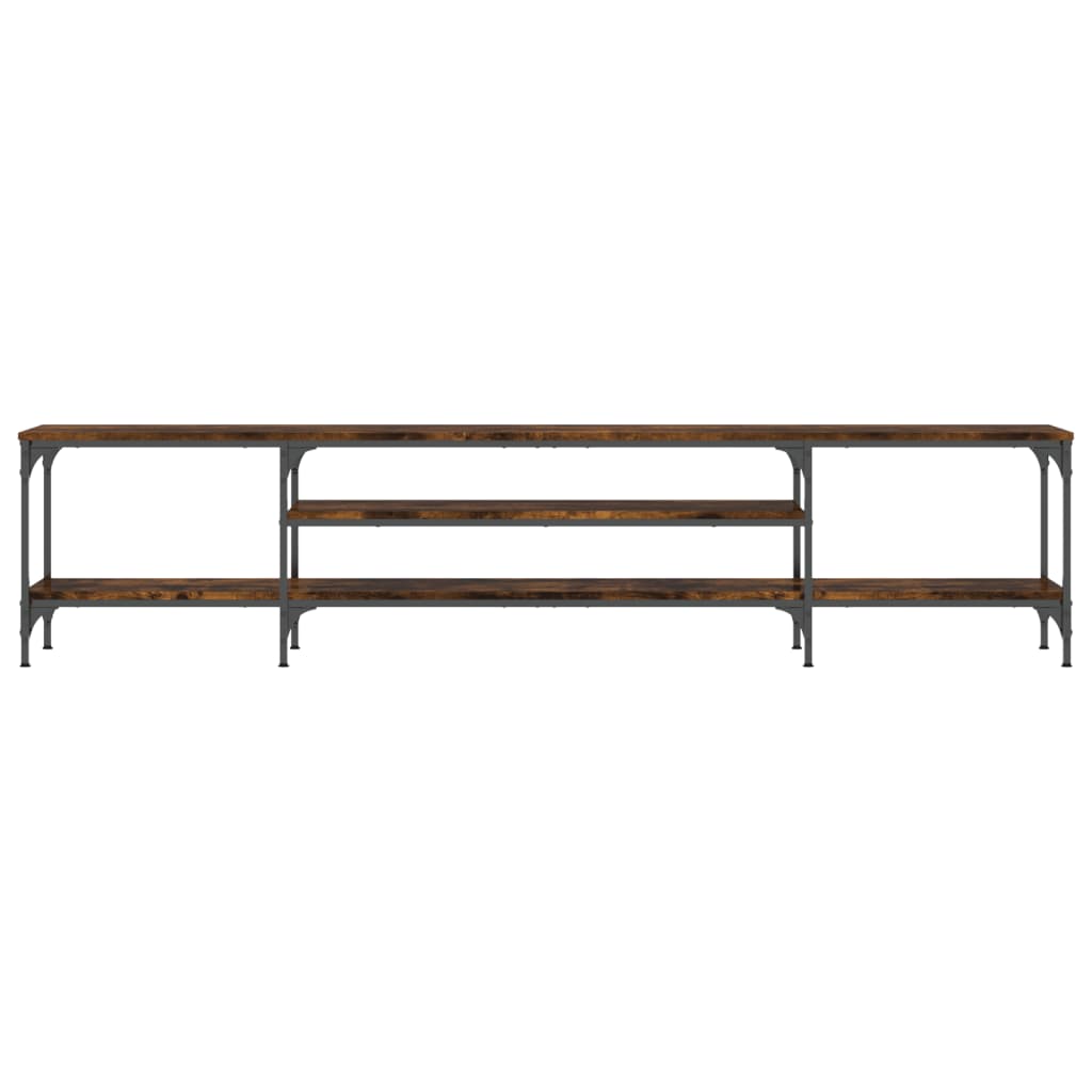 vidaXL Tv-meubel 100x33x45 cm bewerkt hout en ijzer sonoma eikenkleur