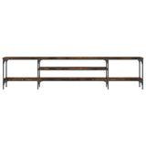 vidaXL Tv-meubel 100x33x45 cm bewerkt hout en ijzer sonoma eikenkleur