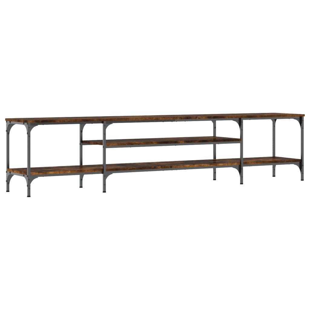 vidaXL Tv-meubel 100x33x45 cm bewerkt hout en ijzer sonoma eikenkleur