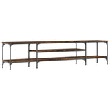 vidaXL Tv-meubel 100x33x45 cm bewerkt hout en ijzer sonoma eikenkleur