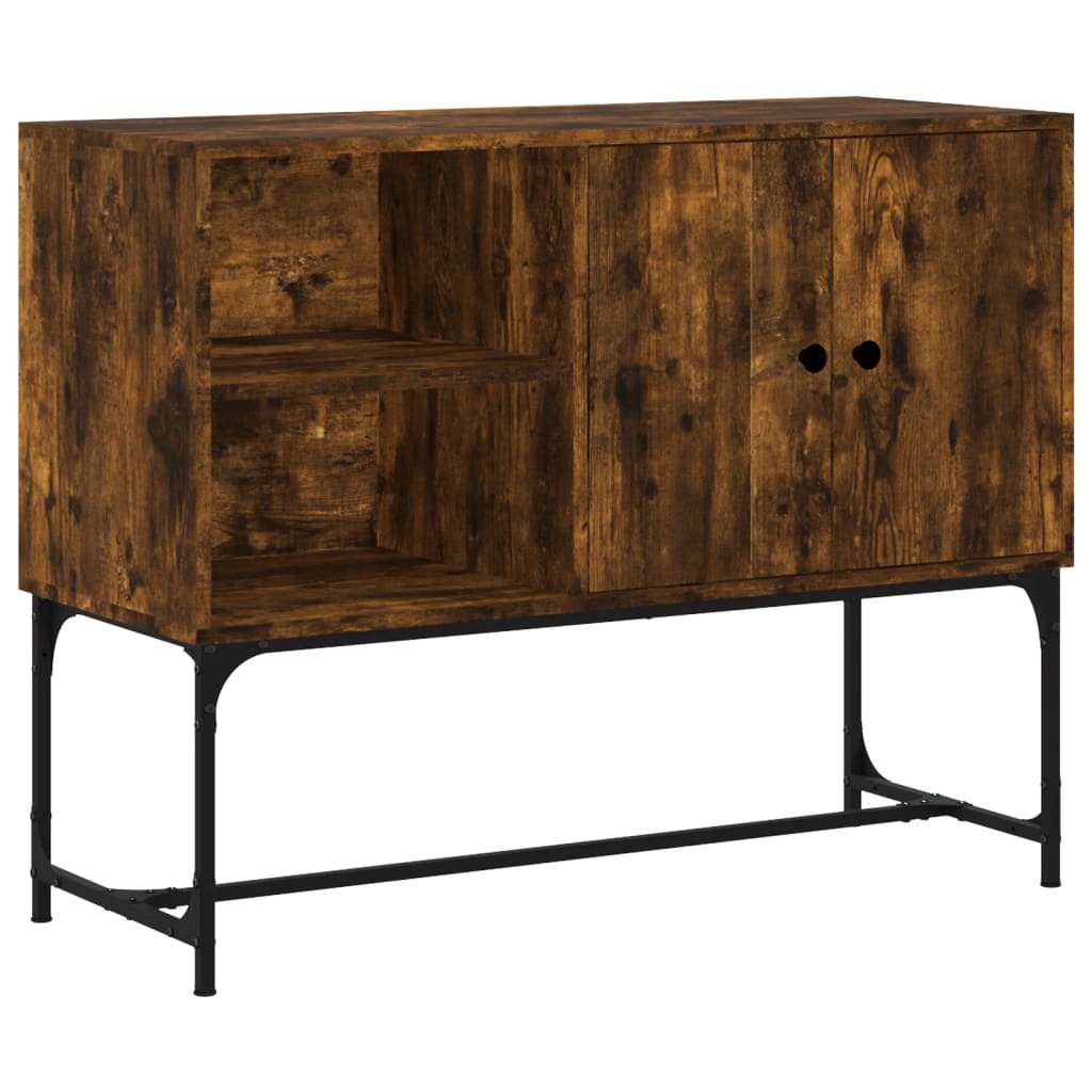 vidaXL Dressoir 100x40x79,5 cm bewerkt hout gerookt eikenkleurig