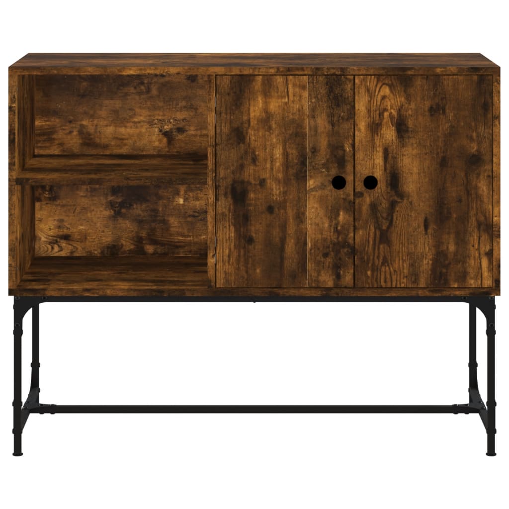 vidaXL Dressoir 100x40x79,5 cm bewerkt hout gerookt eikenkleurig