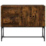 vidaXL Dressoir 100x40x79,5 cm bewerkt hout gerookt eikenkleurig