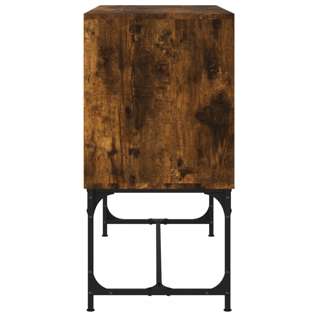 vidaXL Dressoir 100x40x79,5 cm bewerkt hout gerookt eikenkleurig