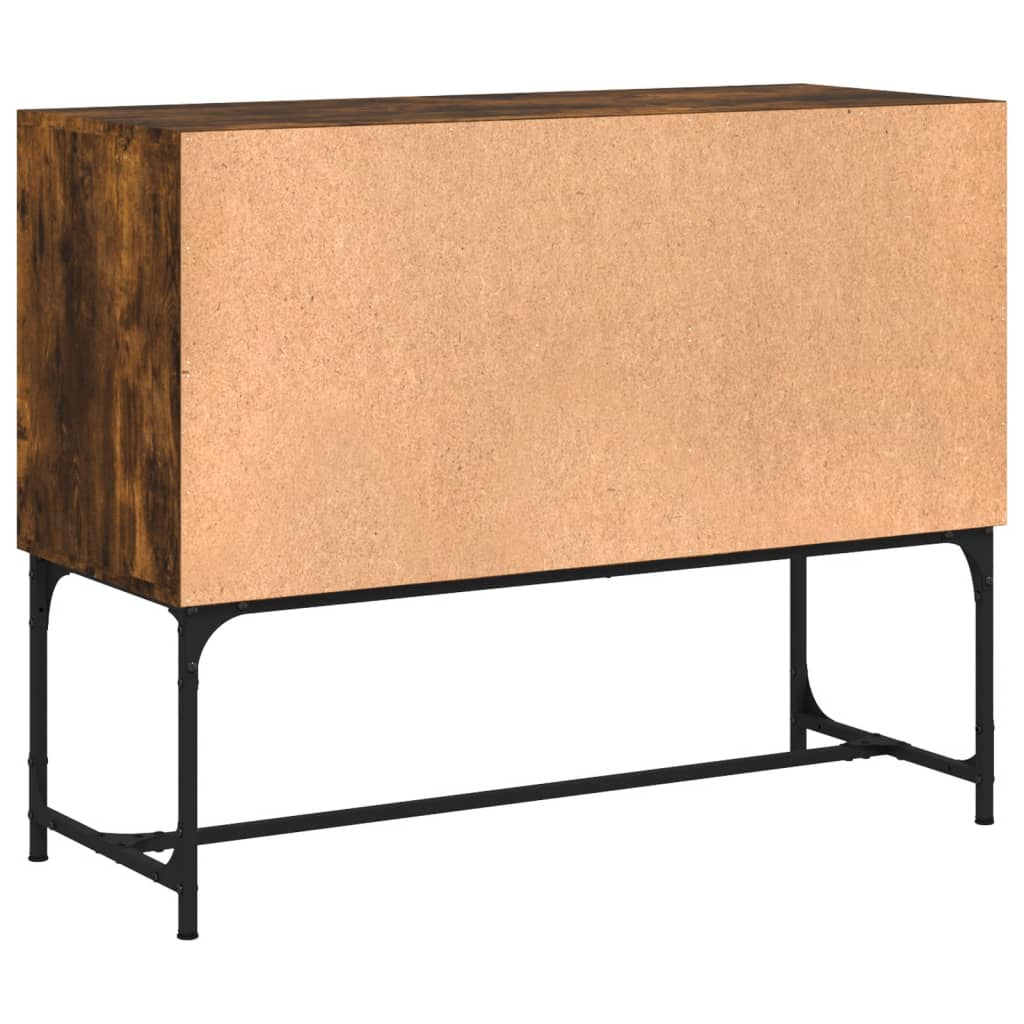 vidaXL Dressoir 100x40x79,5 cm bewerkt hout gerookt eikenkleurig