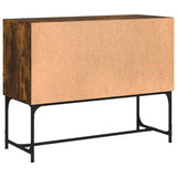 vidaXL Dressoir 100x40x79,5 cm bewerkt hout gerookt eikenkleurig