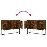 vidaXL Dressoir 100x40x79,5 cm bewerkt hout gerookt eikenkleurig