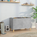 vidaXL Platenkast 74,5x38x48 cm bewerkt hout wit