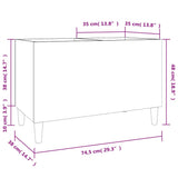 vidaXL Platenkast 74,5x38x48 cm bewerkt hout wit