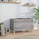 vidaXL Platenkast 74,5x38x48 cm bewerkt hout wit