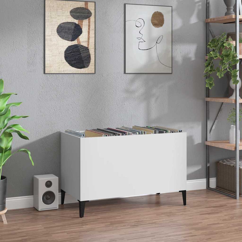 vidaXL Platenkast 74,5x38x48 cm bewerkt hout wit