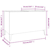 vidaXL Platenkast 74,5x38x48 cm bewerkt hout wit
