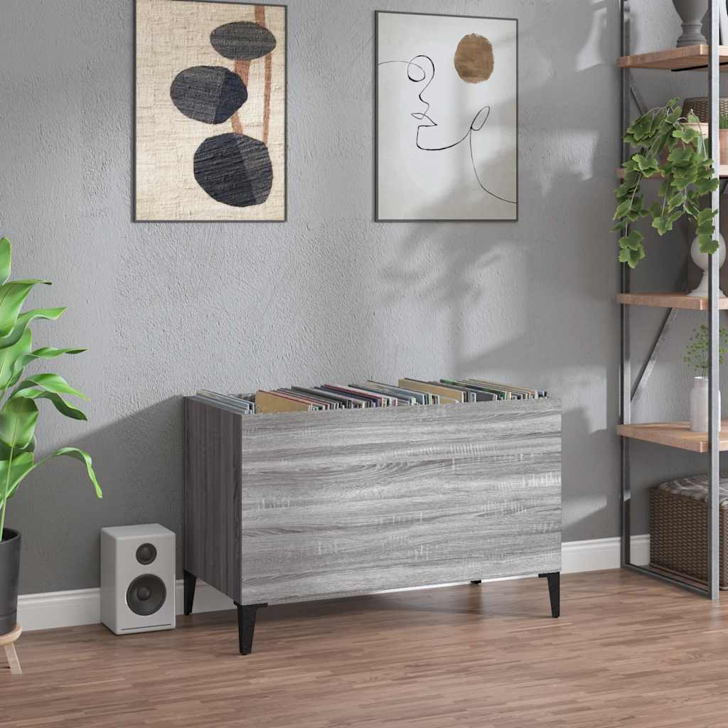 vidaXL Platenkast 74,5x38x48 cm bewerkt hout wit
