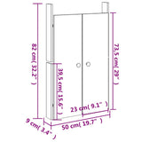 vidaXL Kastdeurtjes voor buitenkeuken MEPPEL  2 st 50x9x82 cm grenenhout