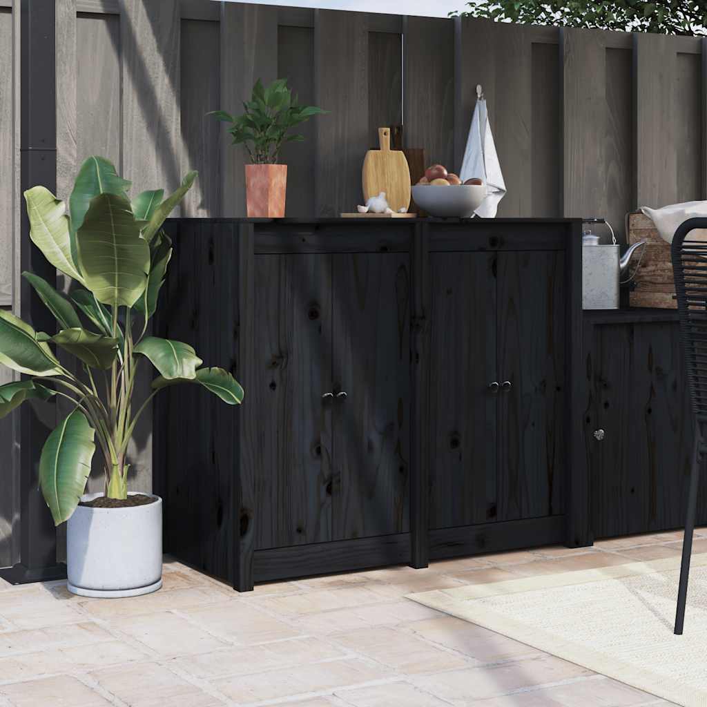 vidaXL Kastdeurtjes voor buitenkeuken MEPPEL  2 st 50x9x82 cm grenenhout