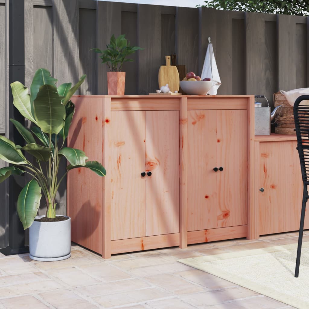 vidaXL Kastdeurtjes voor buitenkeuken MEPPEL  2 st 50x9x82 cm grenenhout
