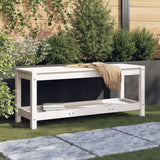 vidaXL Tuinbank 82,5x35x45 cm massief grenenhout wit