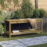 vidaXL Tuinbank 82,5x35x45 cm massief grenenhout wit