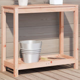vidaXL Potting Table with Shelf 82.5x35x75 cm Solid Pine Wood