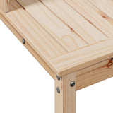 vidaXL Oppottafel met schappen 82,5x50x109,5 cm massief grenenhout